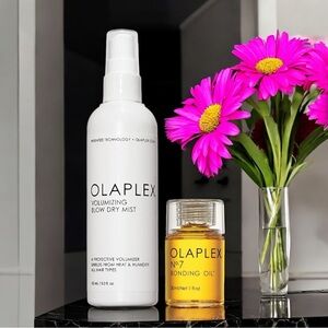 OLAPLEX Volumizing Blow Dry Mist + No7 Bonding Oil PERFECT BLOWOUT Bouncy Shiny!